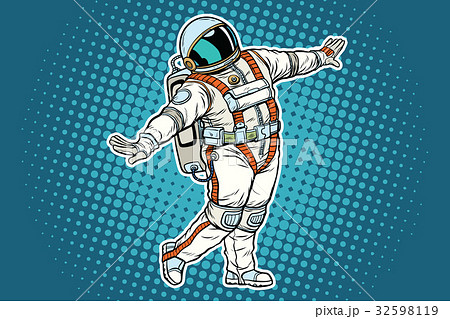 Astronaut dancing, funny gesture Astronaut dancing, funny gesture 32598119