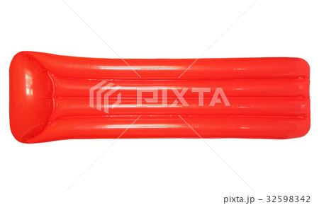 Inflatable floating pool raft mattress isolated. Inflatable floating pool raft mattress isolated. 32598342
