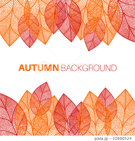 Autumn leaves seamless background 32600524