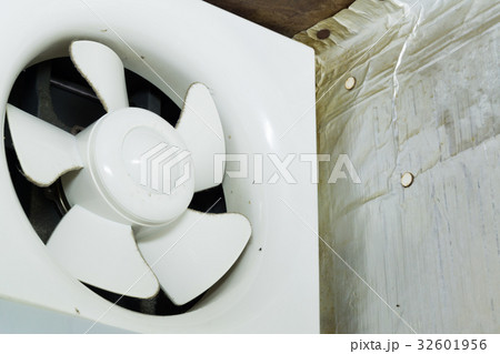 掃除前　ちょっと汚れた家の換気扇 32601956