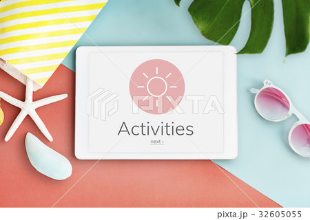 Network connection graphic overlay background on digital device screen 32605055