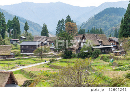 Traditional Japanese village Shirakawago Traditional Japanese village Shirakawago 32605241