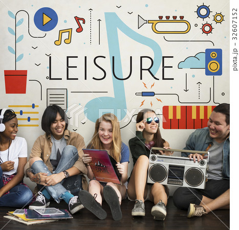Music Note Leisure Hobby Activity Pastime Word Graphic 32607152