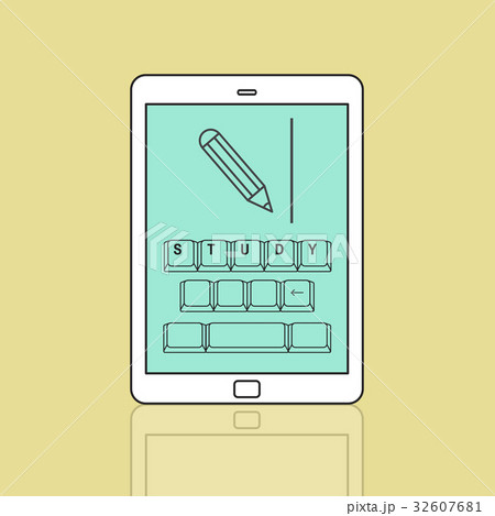 Illustration of insight education keyboard typing Illustration of insight education keyboard typing 32607681