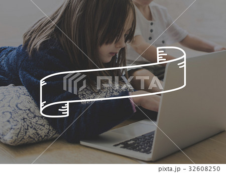 Ribbon Label Bar Banner Badge Graphic 32608250