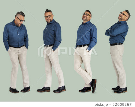 Adult Men Set Gesture Standing Studio Portrait Isolated Adult Men Set Gesture Standing Studio Portrait Isolated 32609267