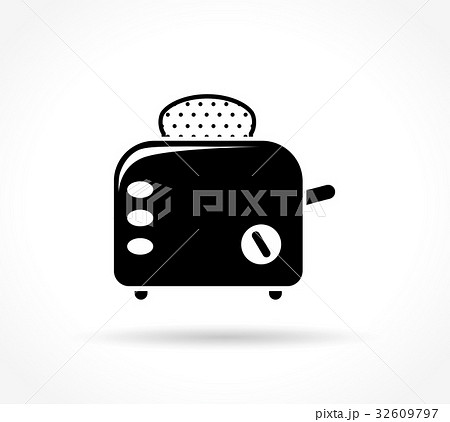 toaster icon on white background 32609797