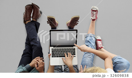 Adult People Use Tablet Mobile Phone Studio Adult People Use Tablet Mobile Phone Studio 32609838