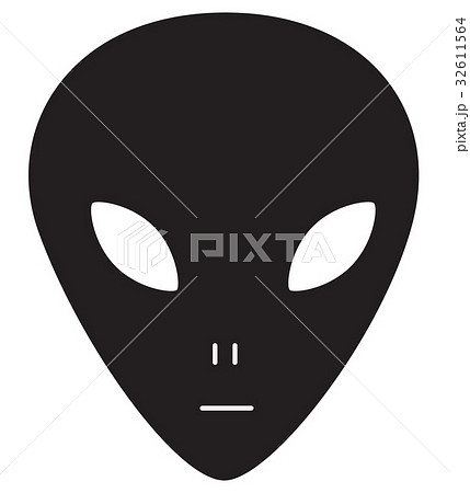Alien Icon On White Background Alien Sign のイラスト素材