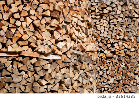 Stack of firewood Stack of firewood 32614235