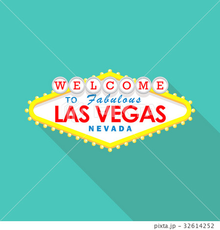 Classic retro Welcome to Las Vegas sign 32614252