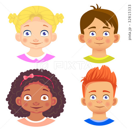 Set of girls and boy character 32615333