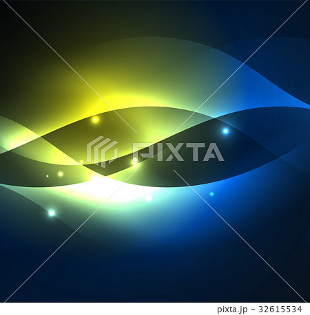 Illuminated neon waves 32615534