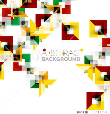 Modern square geometric pattern design on white 32615609