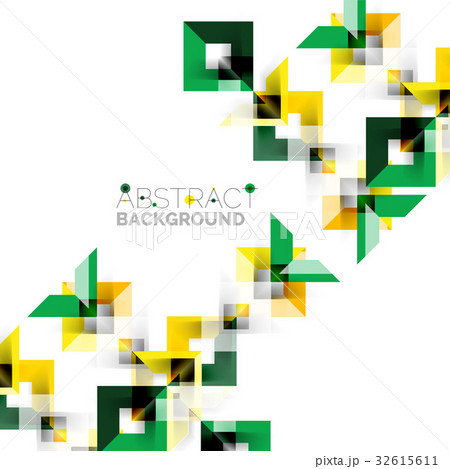 Modern square geometric pattern design on white 32615611