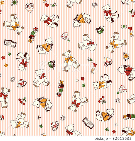 可愛い熊パターンのイラスト素材