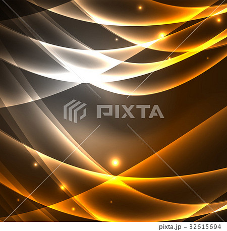 Energy lines, glowing waves in the dark, vector Energy lines, glowing waves in the dark, vector 32615694