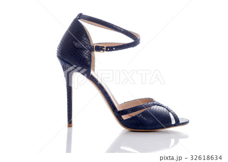 exquisite blue high-heeled sandals 32618634