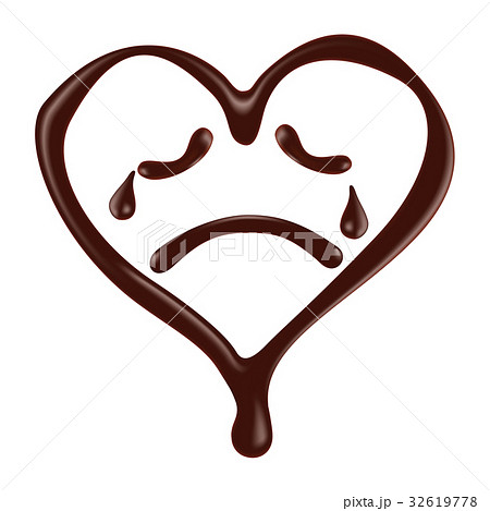 Chocolate heart shape smiley face 32619778