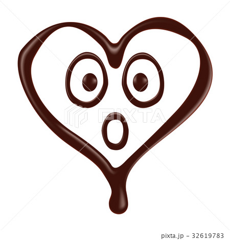 Chocolate heart shape smiley face 32619783