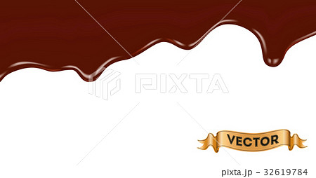 Melted chocolate dripping on white background Melted chocolate dripping on white background 32619784