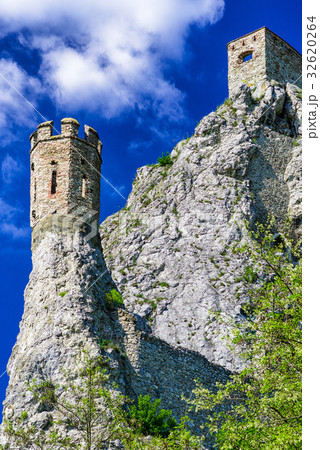 Turret at Devin castle, Slovakia Turret at Devin castle, Slovakia 32620264