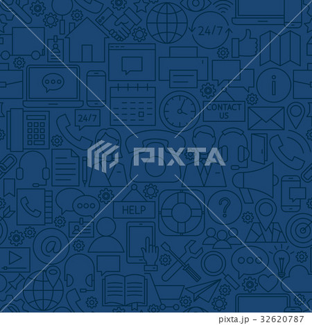 Line Contact Us Seamless Pattern Line Contact Us Seamless Pattern 32620787