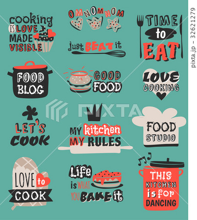 Food logotype restaurant vintage design cooking Food logotype restaurant vintage design cooking 32621279