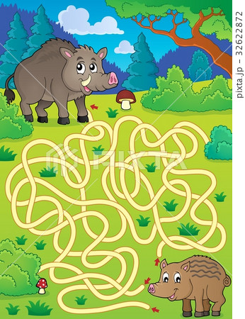 Maze 29 with wild pigs Maze 29 with wild pigs 32622872