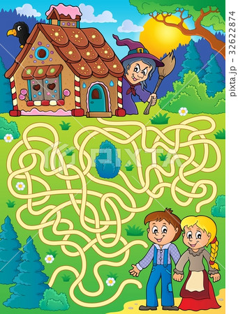 Maze 30 with Hansel and Gretel theme Maze 30 with Hansel and Gretel theme 32622874