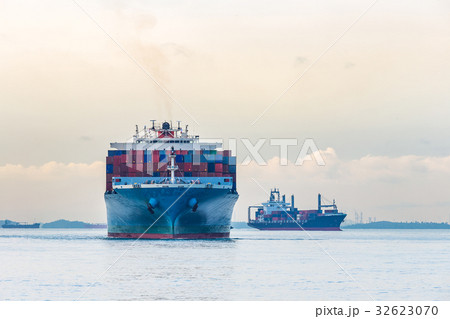Industrial port container ship 32623070