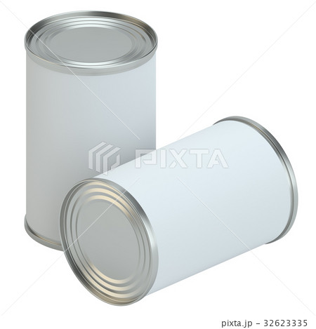 White Blank Metal Tin Can. Product Packing 32623335