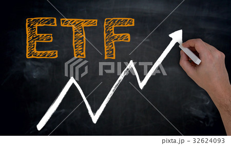 ETF and graph is written by hand on blackboard 32624093