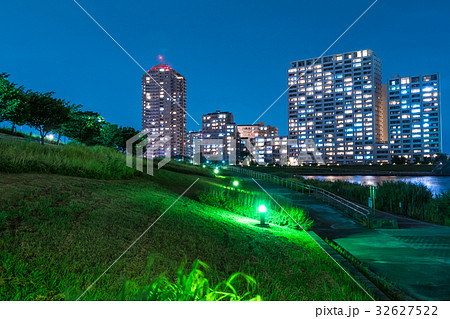 汐入公園からの都市風景[夜景] 32627522