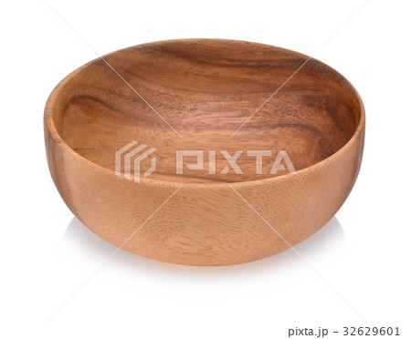 wooden bowl isolated on white background wooden bowl isolated on white background 32629601