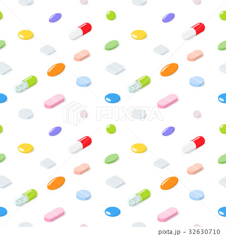 Seamless pattern medical pills, tablets, capsules. 32630710