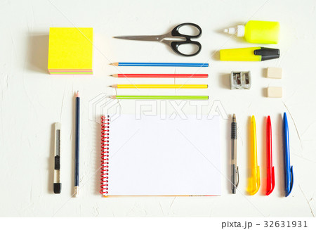 School or office supplies. Study or business concept. Flat lay. 32631931