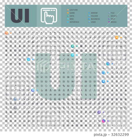 User Interface Thematic Collection of Line Icons User Interface Thematic Collection of Line Icons 32632299
