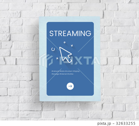 Network connection graphic overlay banner on wall Network connection graphic overlay banner on wall 32633255