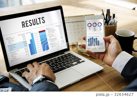 Data Management Perfomance Graph Concept 32634627