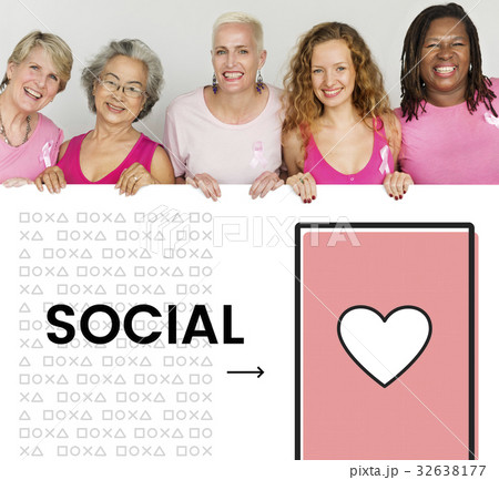 People holding network graphic overlay banner 32638177