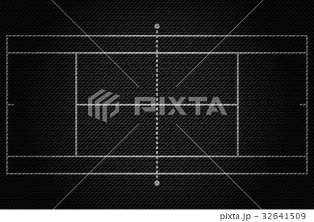 Realistic Black Denim texture of Tennis field 32641509