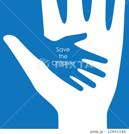 Helping hands for childeren background and logo 32641586