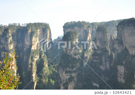 Quartz sandstone pillar in Zhangjiajie in China 32643421
