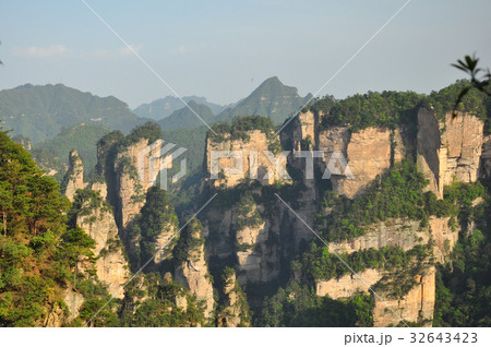 Quartz sandstone pillar in Zhangjiajie in China 32643423