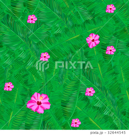 Tropical background with jungle plants. Seamless Tropical background with jungle plants. Seamless 32644545