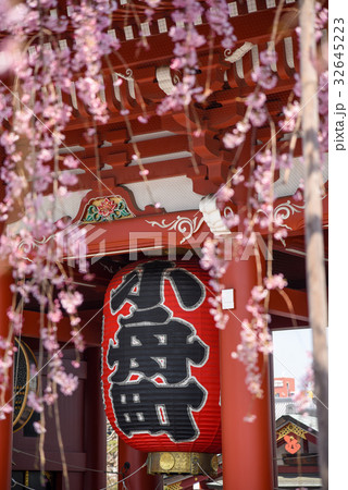 Senso-ji (Asakusa) Temple in cherry blossom season Senso-ji (Asakusa) Temple in cherry blossom season 32645223
