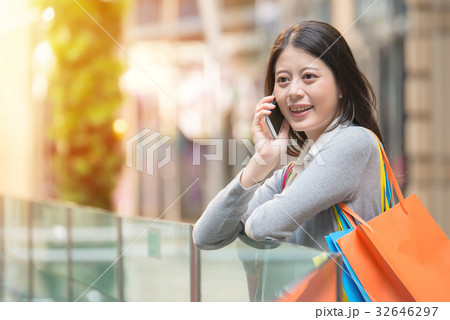 fashion woman shopping bags and smart phone fashion woman shopping bags and smart phone 32646297