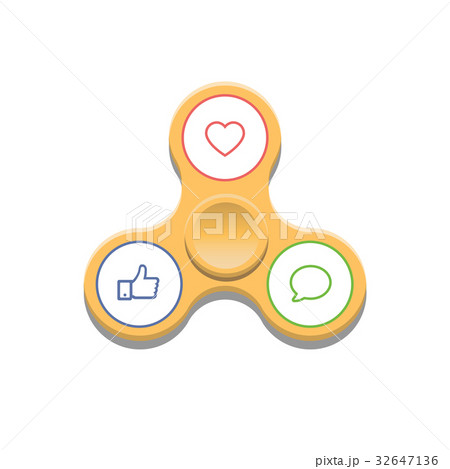 Fidget spinner trend vector drawn illustration. Fidget spinner trend vector drawn illustration. 32647136