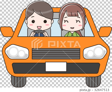一個男人和一個女人騎在一輛車 一個男人和一個女人騎在一輛車 32647513